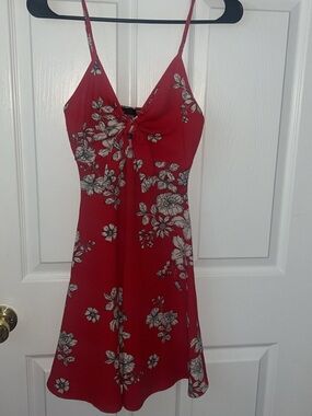 Rebel Sugar Red and Ivory Floral Dress